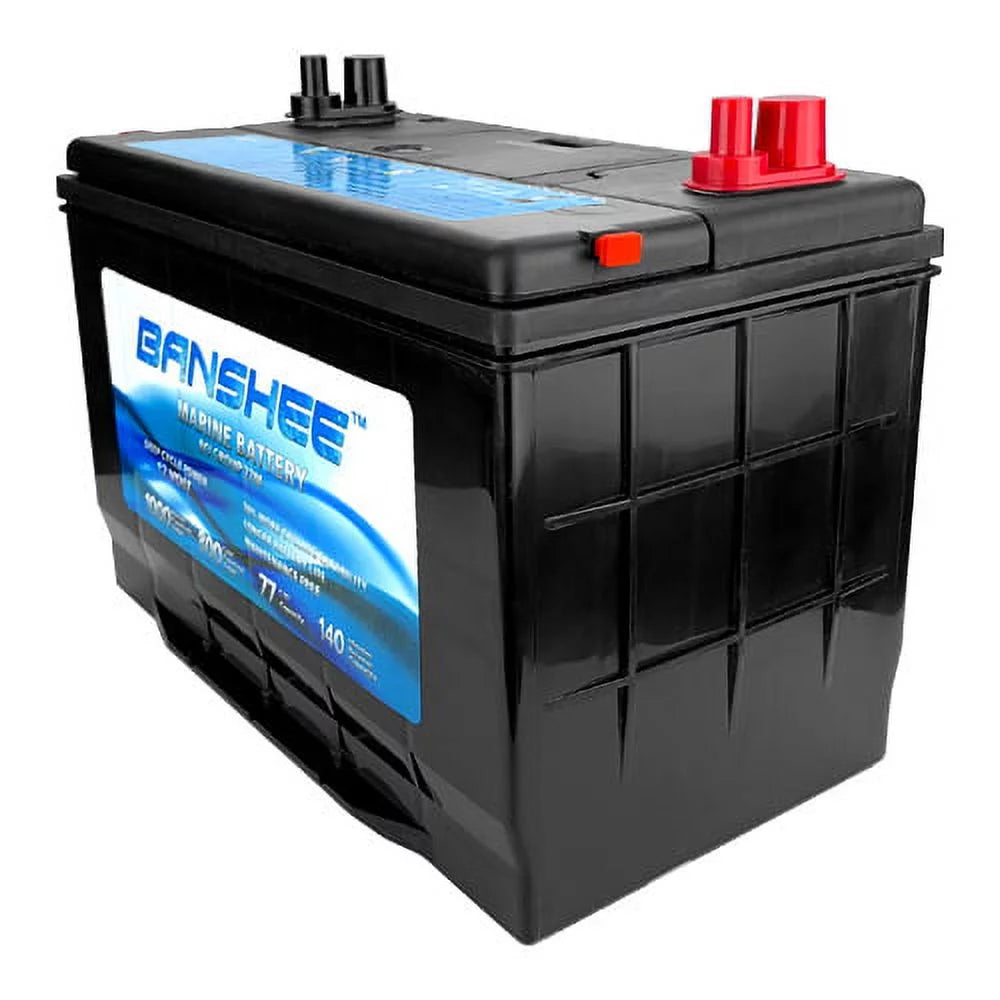 12V 77Ah Deep Cycle Marine Battery Group Size 27 K54958