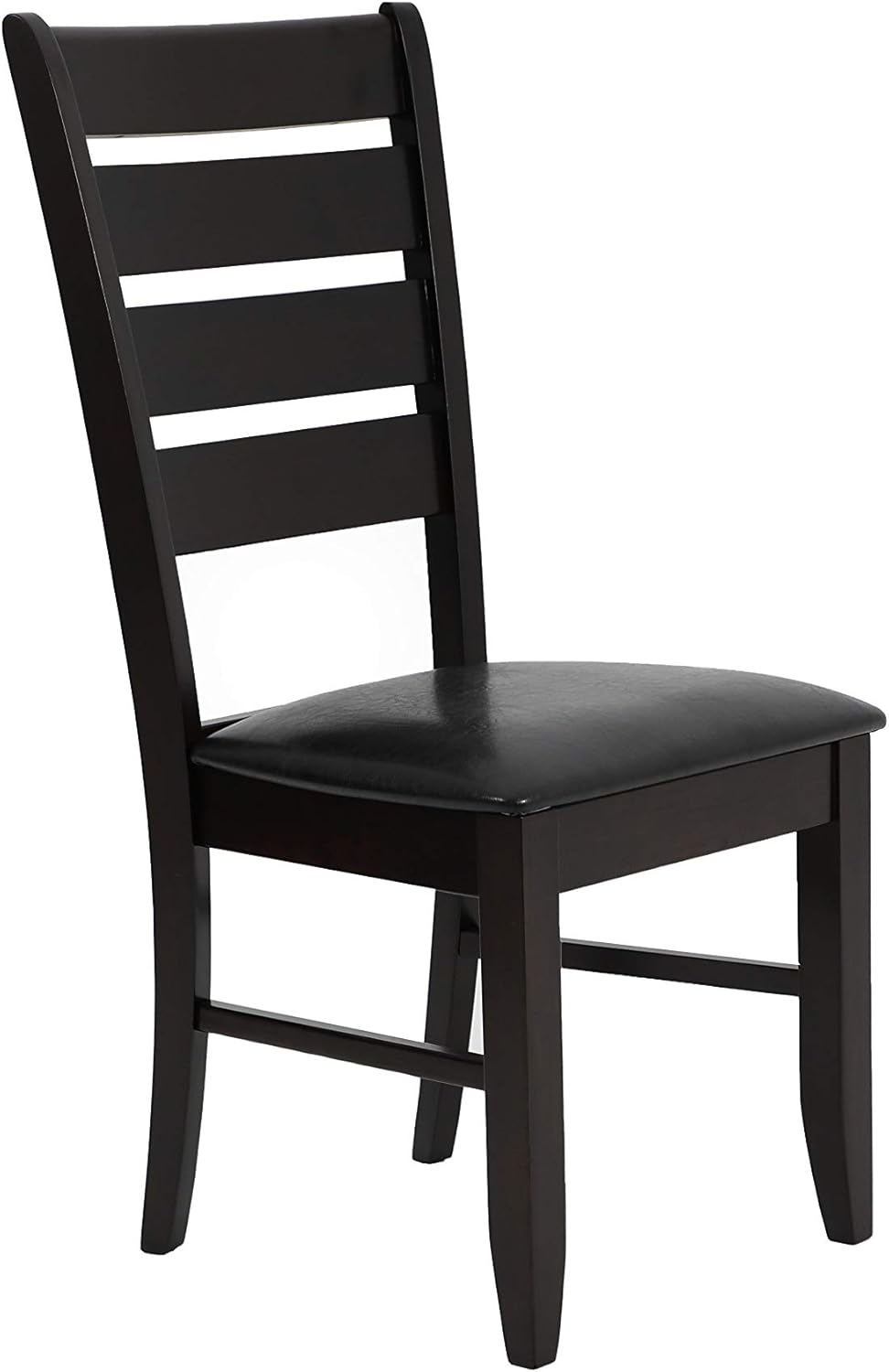 Slat Back Side Chairs Cappuccino and Black Set of 2 I70927