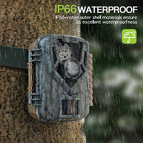Trail Camera 2 Pack 36 MP 2.7K with 32GB Memory Card 4 Batteries 2.0" LCD Screen 120° Night Vision IP66 Waterproof Y7870