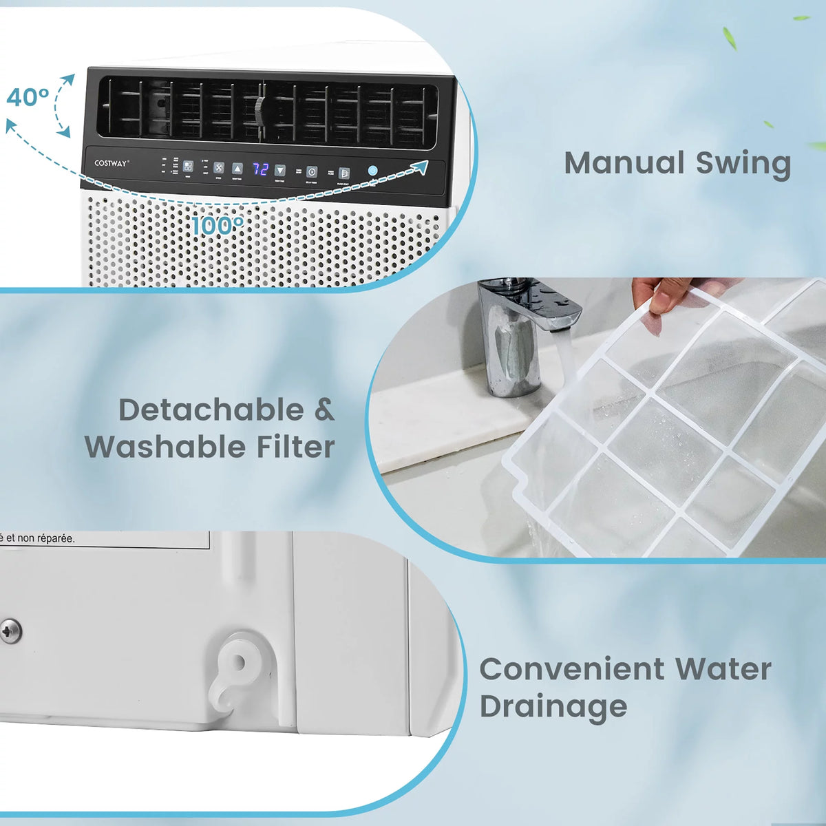 8000 BTU Window Air Conditioner with Remote L595