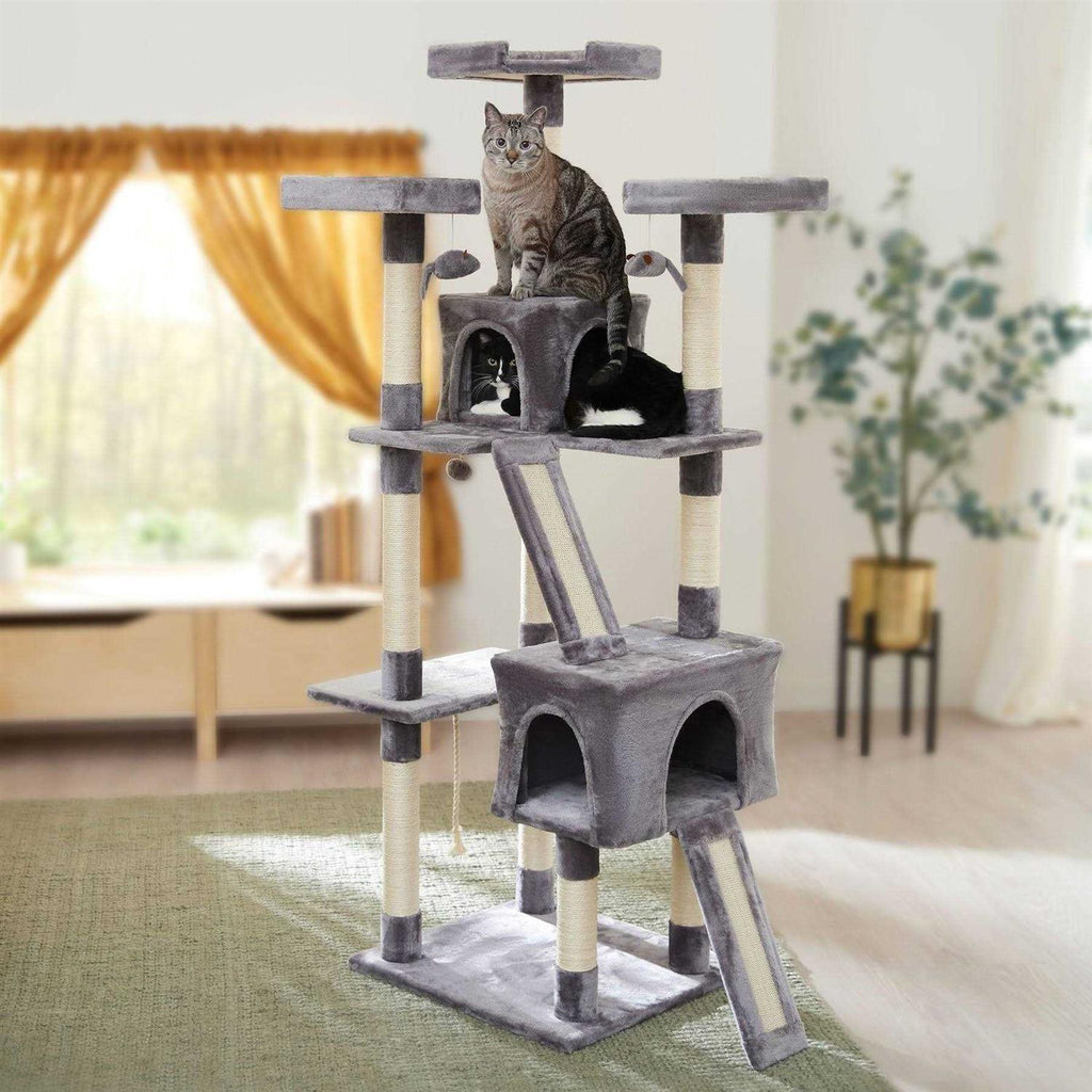72-in Faux Fur Cat Tree Condo K909