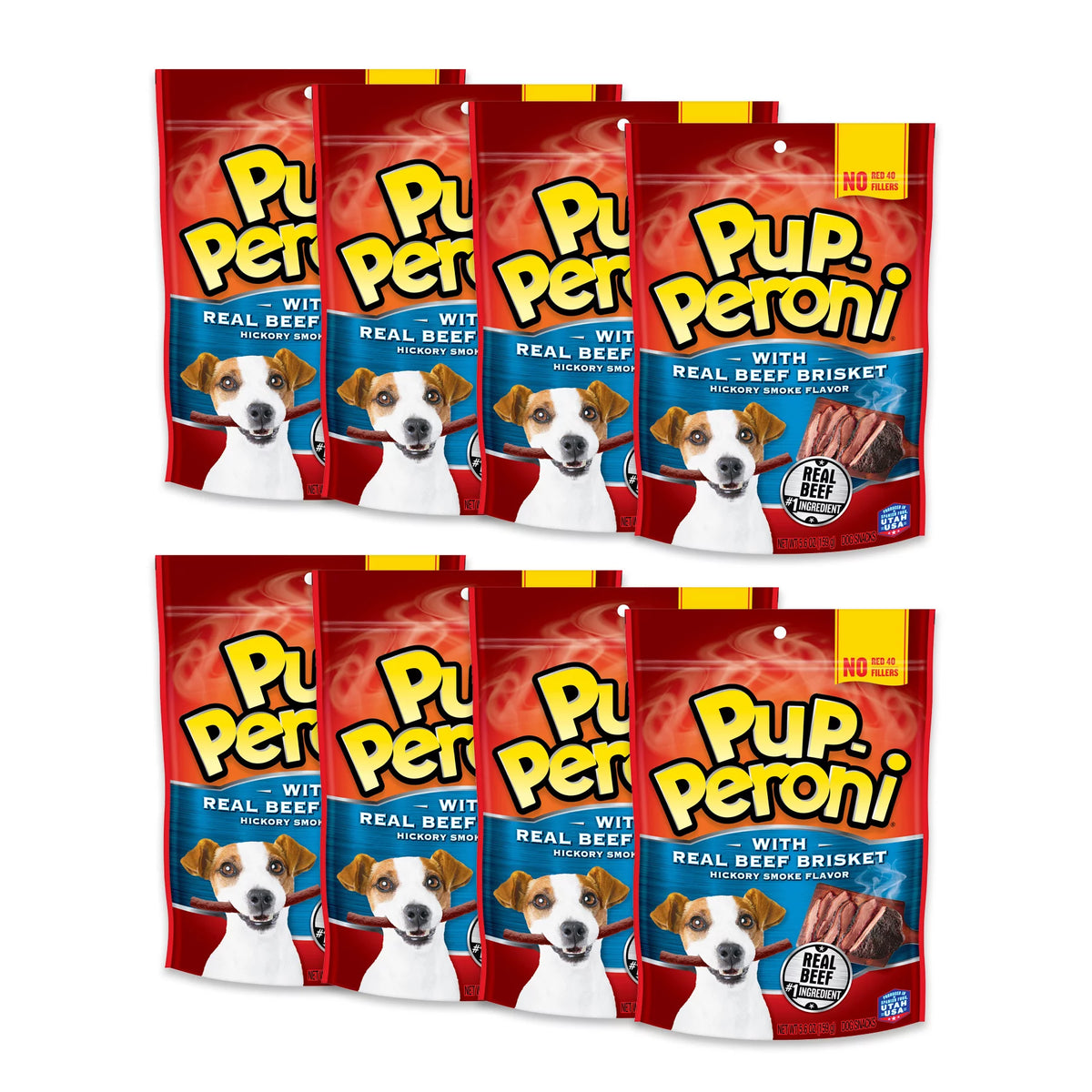 Real Beef Brisket Dog Treats 5.6oz Bag Pack of 8 S13740