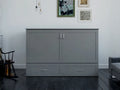 Queen Solid Wood Murphy Bed Chest with Mattress Y289