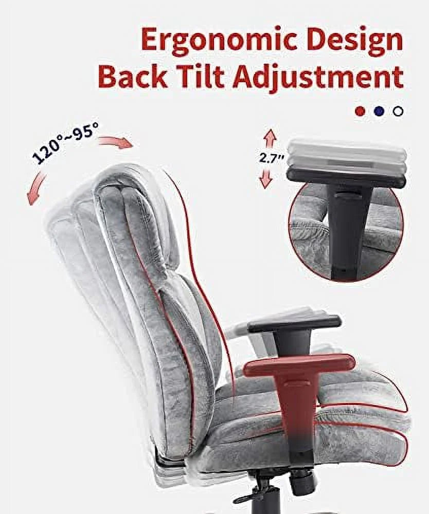 Big Tall Wide Ergonomic Office Chair 400lbs with Headrest and Armrest K497150