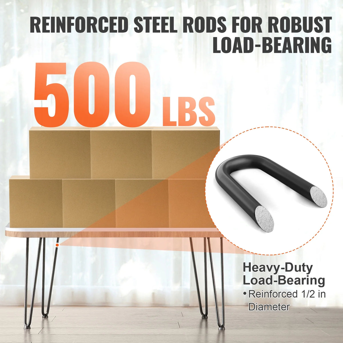 16" Solid Metal Heavy Duty Furniture Legs R238913