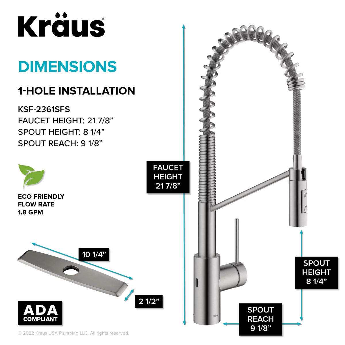 Touchless Sensor Pull-Down Single Handle Kitchen Faucet F63104
