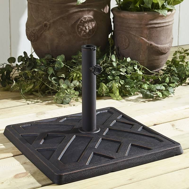 Antique Bronze Polyresin Umbrella Base N3658