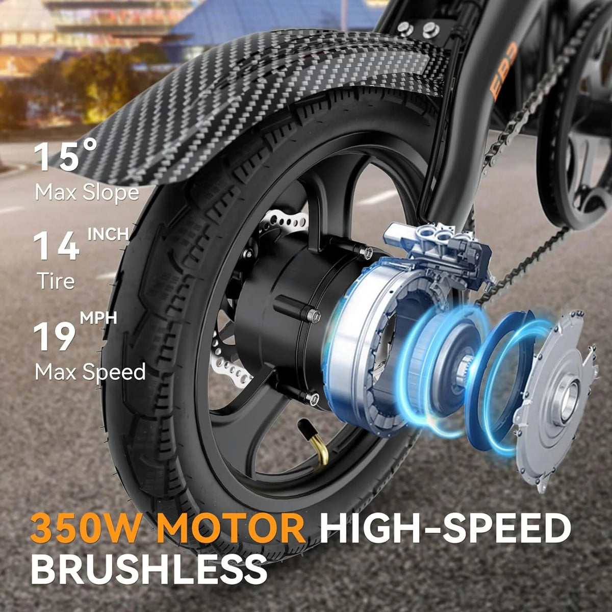 14 Folding Electric Bike with 350W Motor A8133