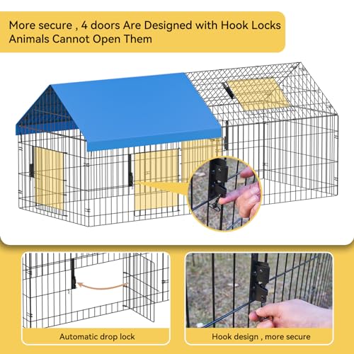 Metal Chicken Coop with Cover L84430