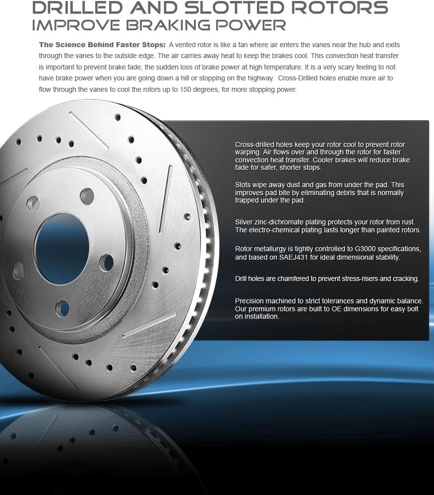 300 mm Front Brake Rotors + Ceramic Pads + Clips Y538397
