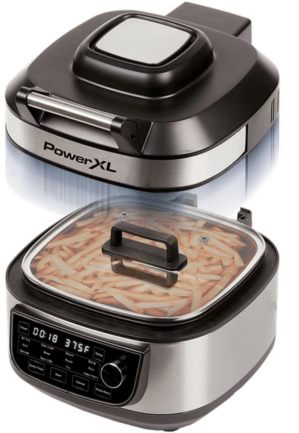 12-in-1 Indoor Grill Air Fryer Combo Stainless Steel K9291