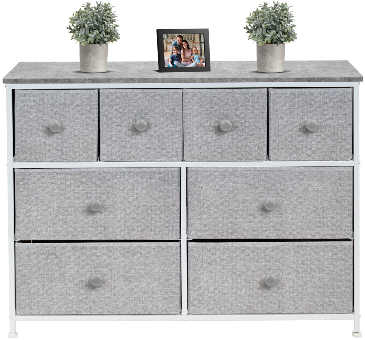 Black 8 Drawer Fabric Storage Dresser X903