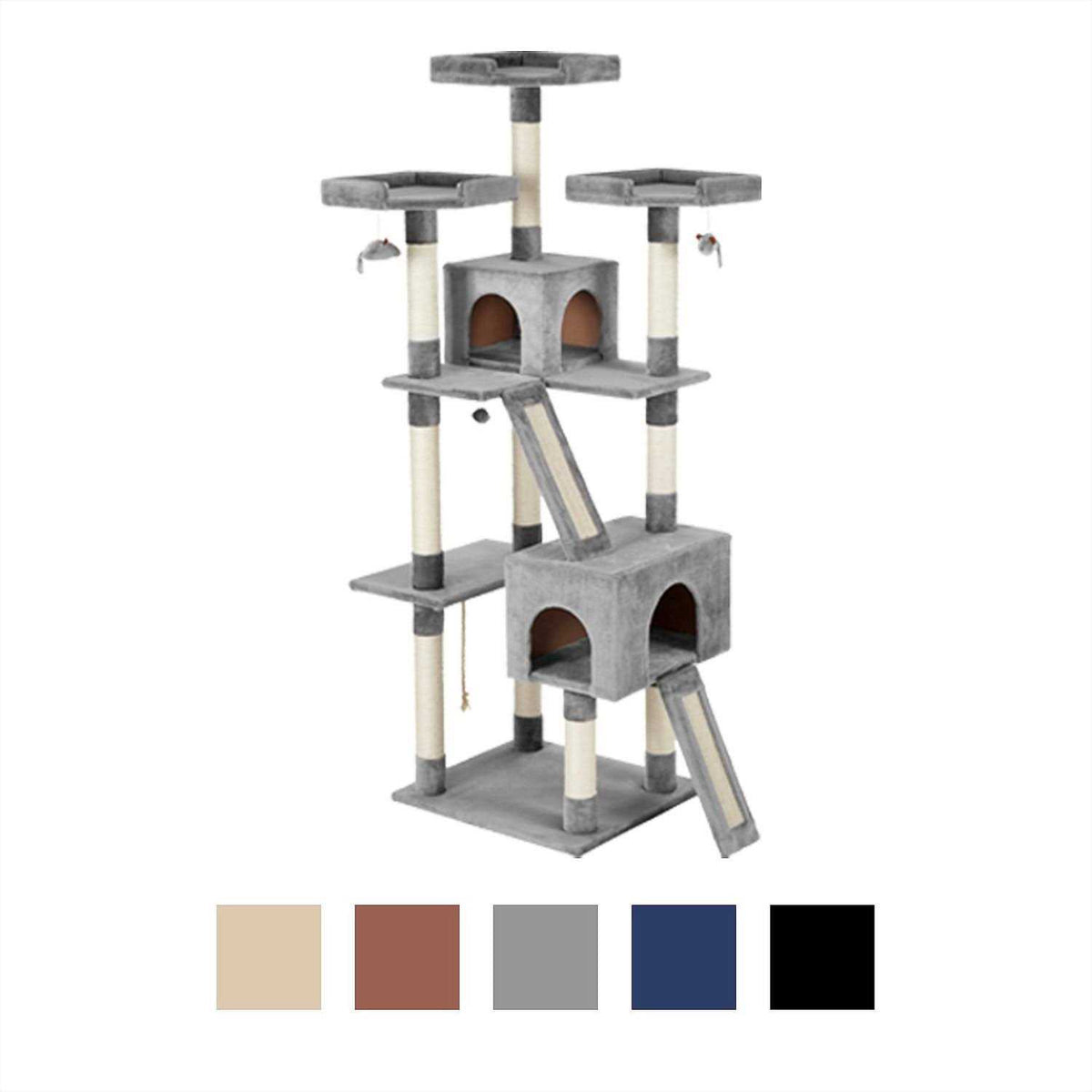 72-in Faux Fur Cat Tree Condo K909