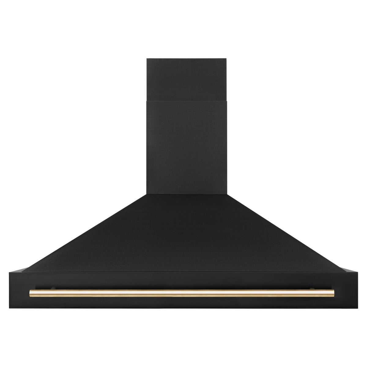 48 in. Black Stainless Steel Range Hood with Gold Handle H20110