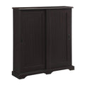 Dark Cherry Wood Media Storage Cabinet Q928