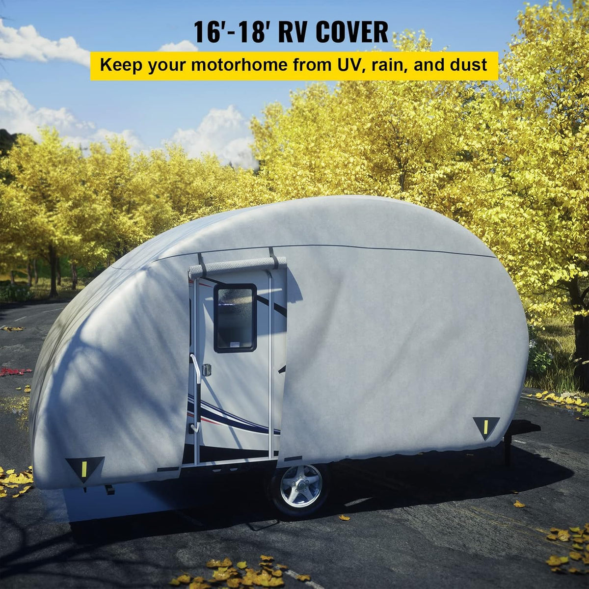 16' - 18' Waterproof Non-Woven Teardrop Trailer Cover M6681