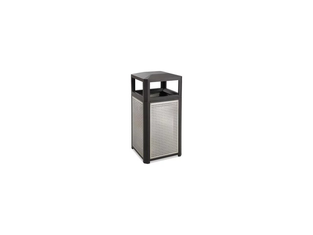 Steel Waste Container 15gal Black C73735