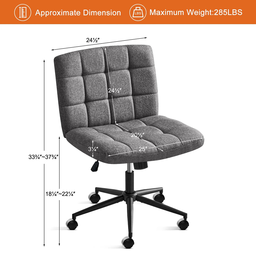 DarkGrey Swivel Desk Chair Z82783
