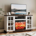 White Fireplace TV Stand W611