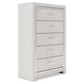 White 5 Drawer Chest X45055