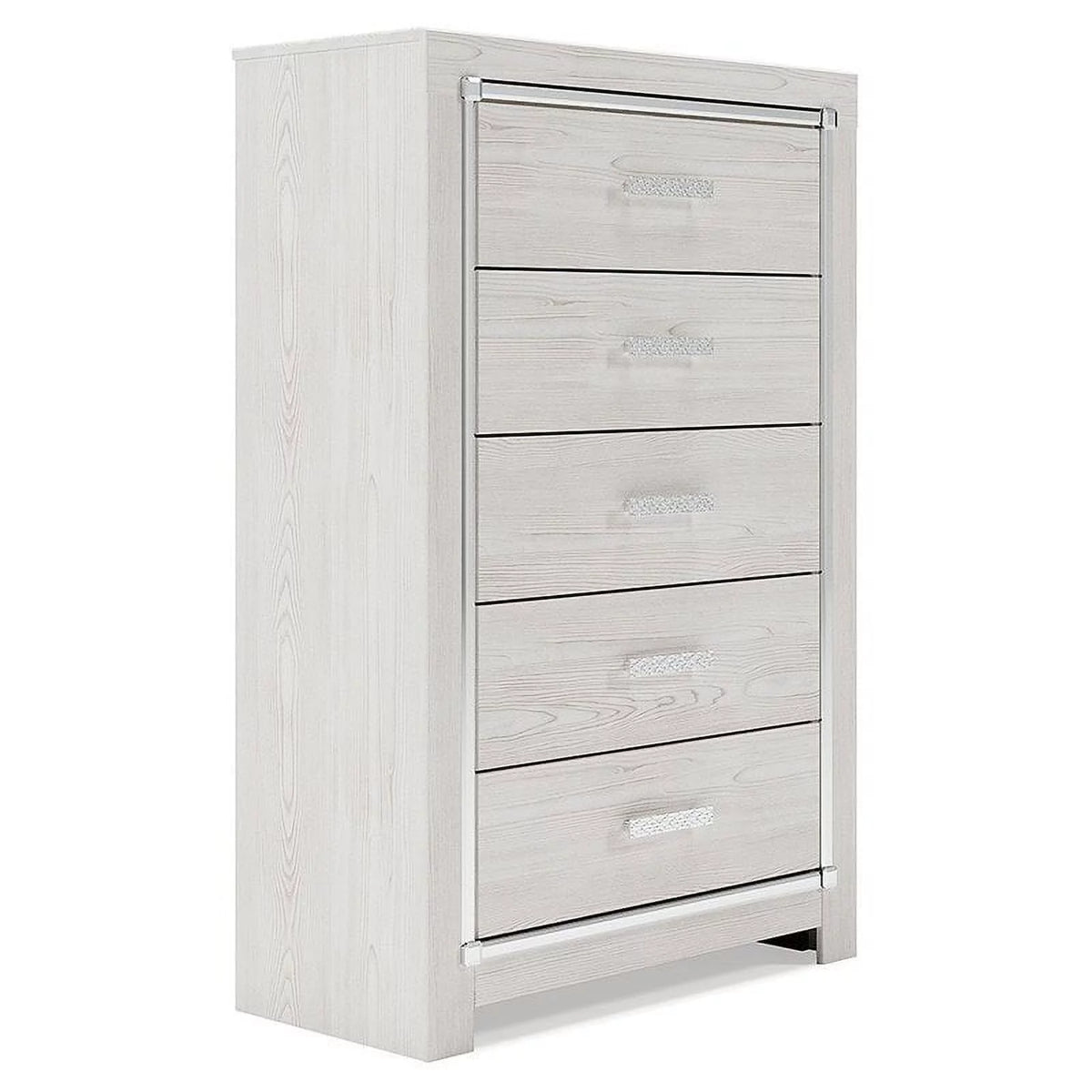 White 5 Drawer Chest X45055