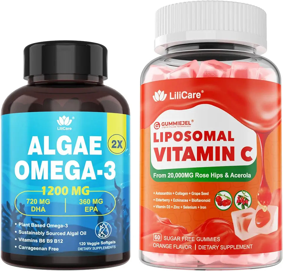 Vitamin C 1000mg Algae Omega 3 1200mg Supplement H302876