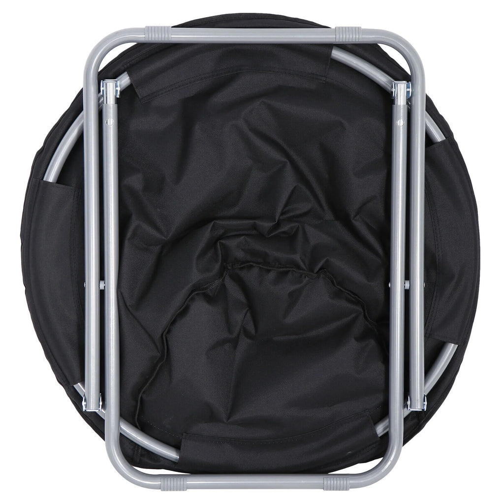 Set of 2 Black Folding Saucer Chair H777152