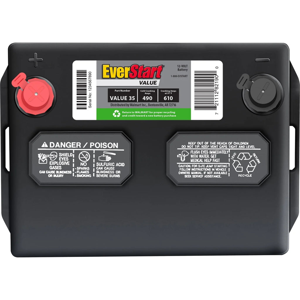 Lead Acid Automotive Battery Group Size 35 12 Volt 490 CCA W667661