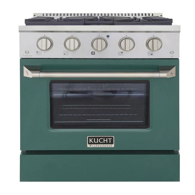 30 Propane Gas Dual Fuel Range with 4 Burners in Green T418391