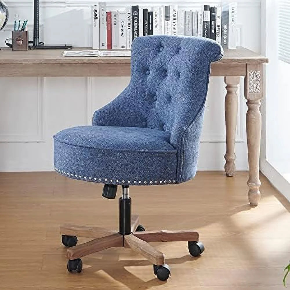Blue Swivel Office Chair with Wheels A421828