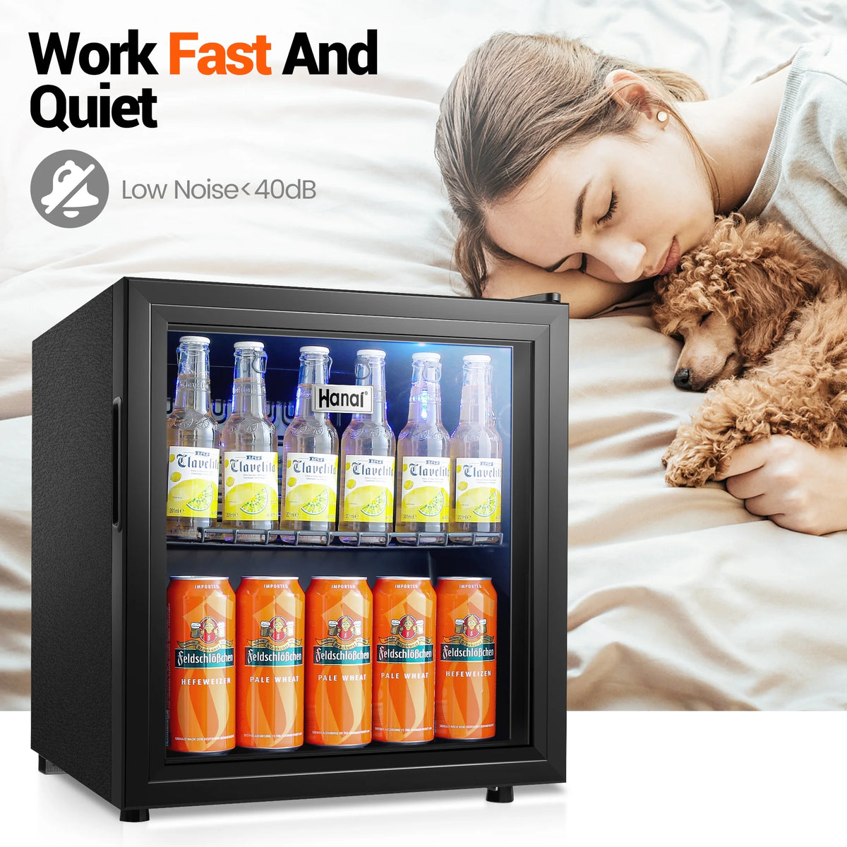 62-Can Beverage Refrigerator and Cooler with Glass Door Z7637