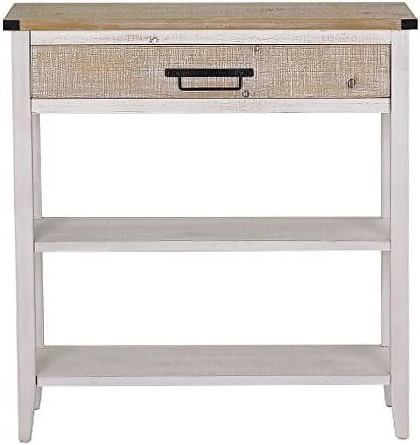 Farmhouse Console Table with Drawer 3-Tier Rustic Entryway Table B721197