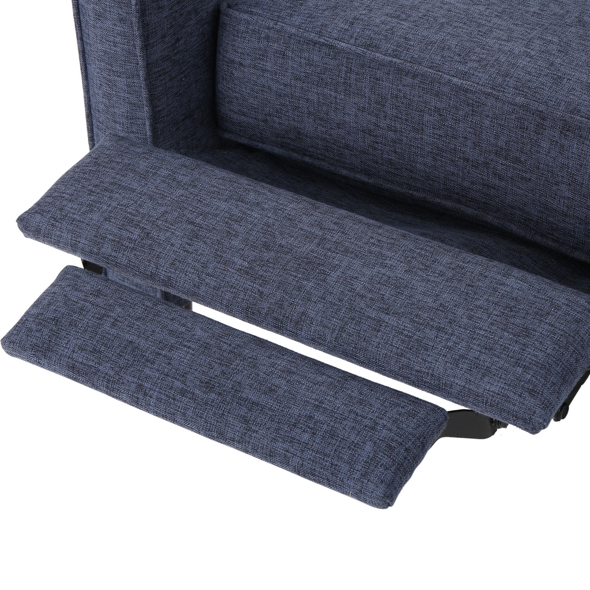 Dark Blue Tufted Fabric Recliner C9658