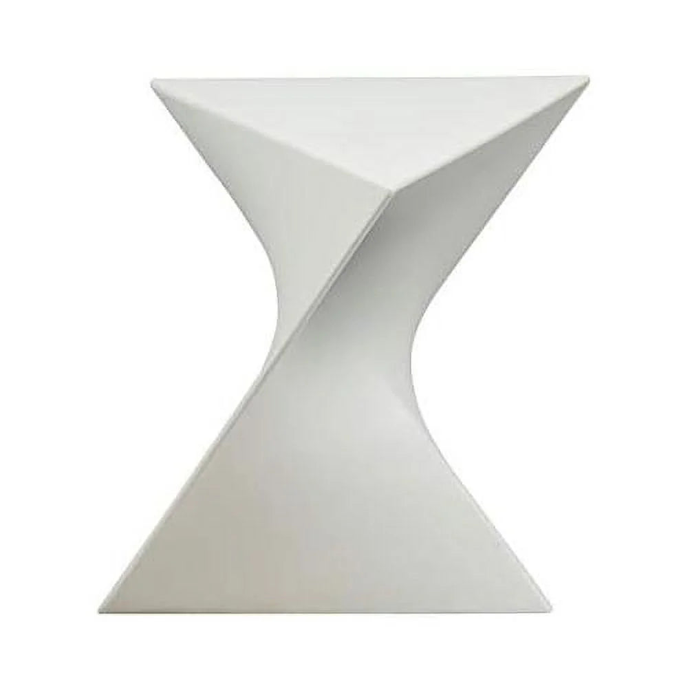 White Plastic End Table Set Of 2 O7699