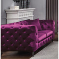 Purple Fabric Loveseat L635408