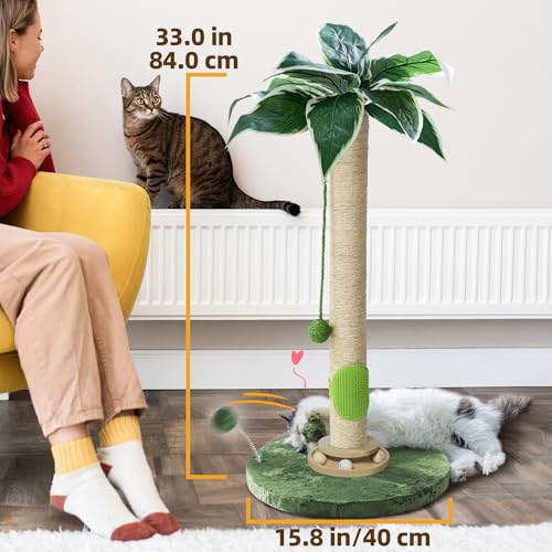 Cat Scratching Post with Cat Toy and Interactive Ball Z9973