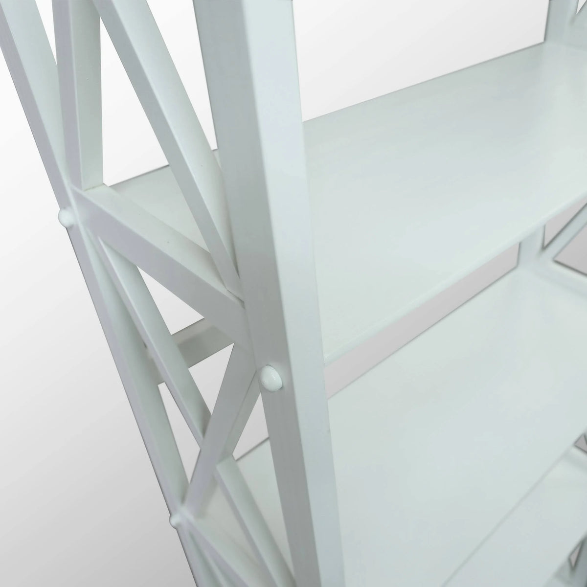 White 5 Shelf Bookcase D996