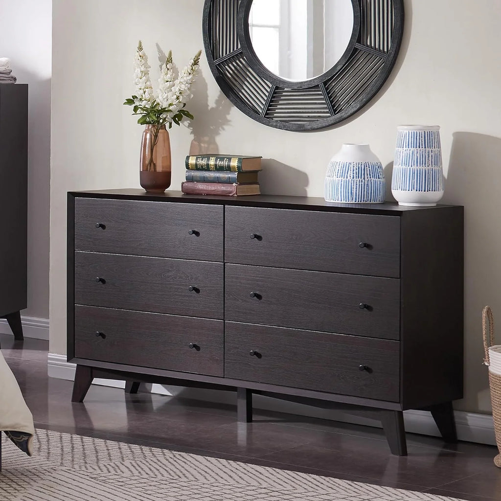 Mid Century Modern 6 Drawer Dresser Y51610