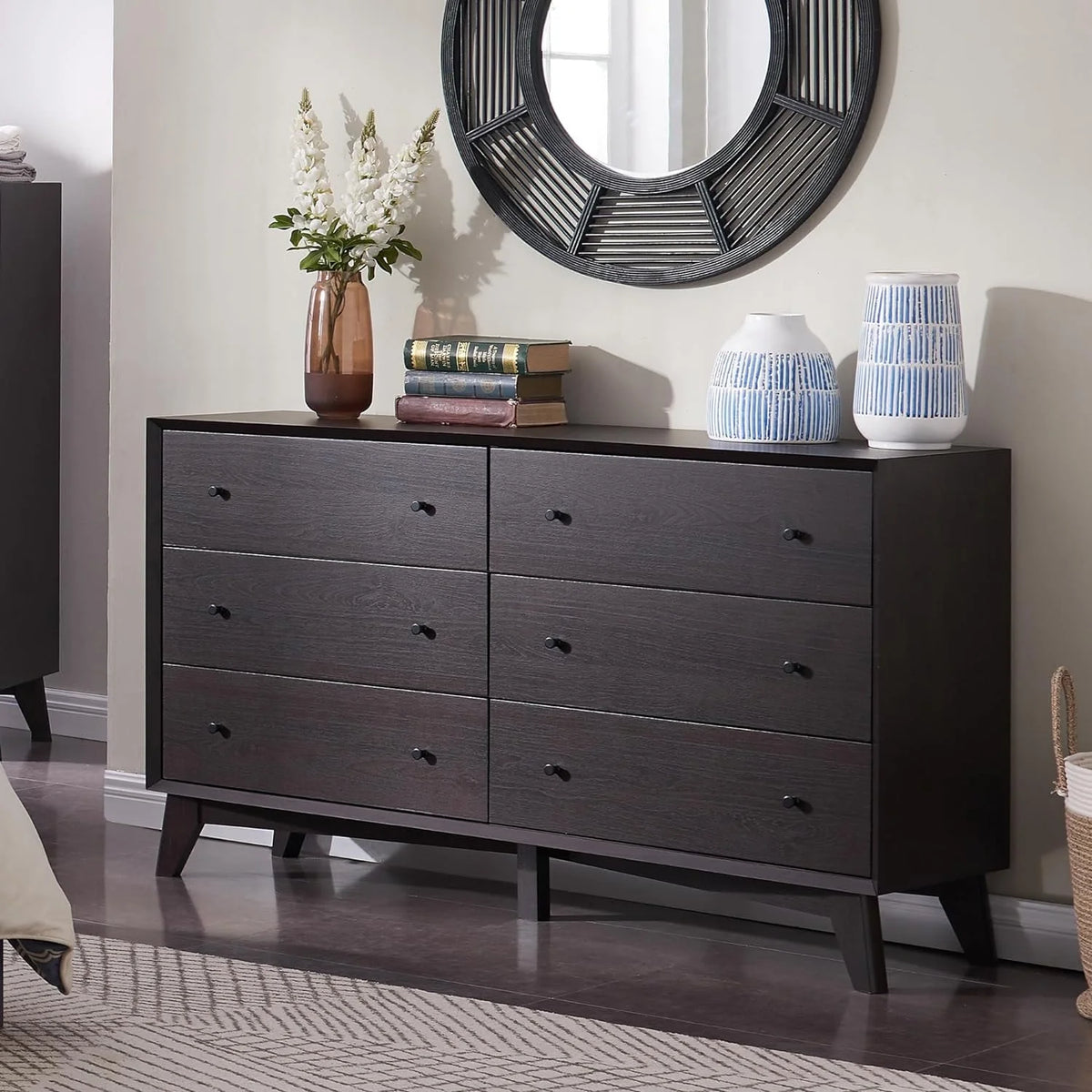 Mid Century Modern 6 Drawer Dresser Y51610