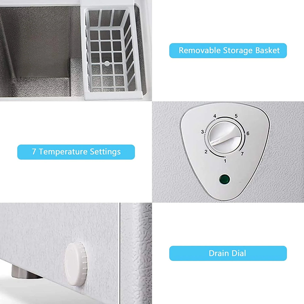 5.0 Cu.ft White Chest Freezer L761557
