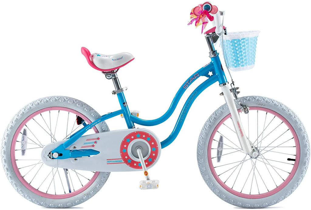 Blue 18 In. Kids Bike with Basket and Kickstand N6912