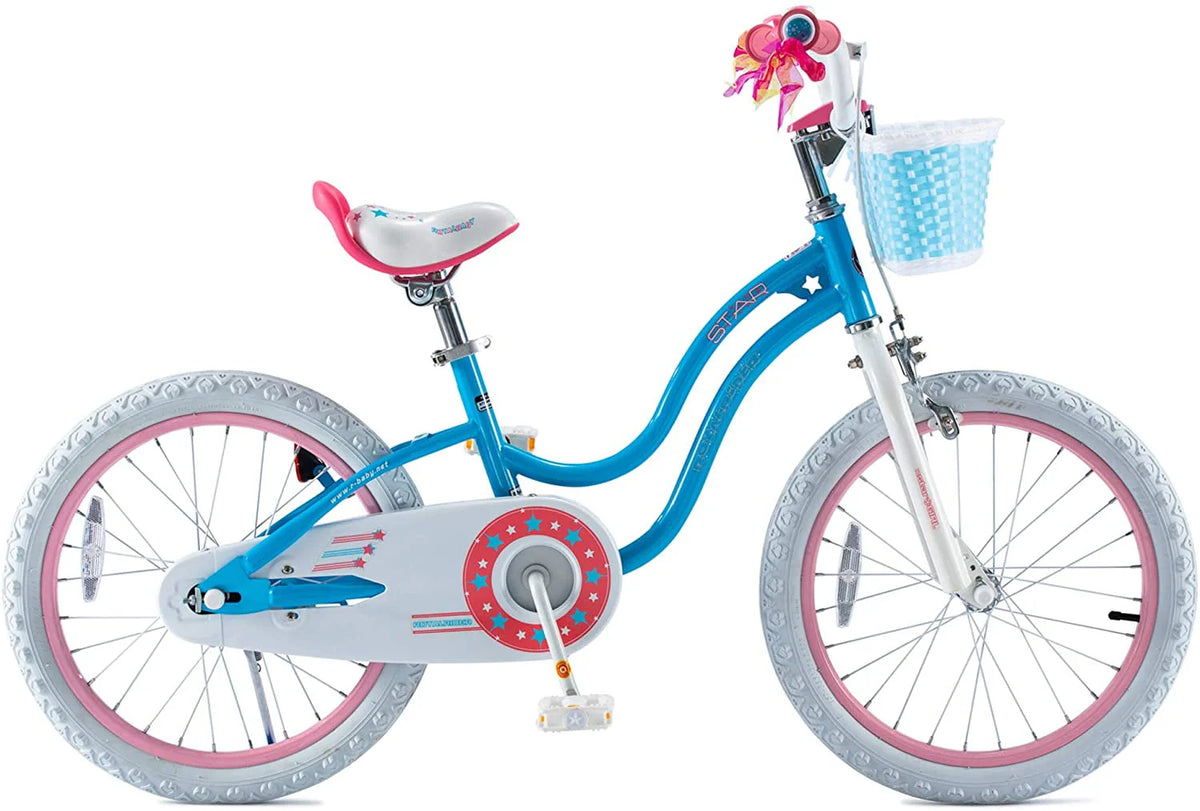 Blue 18 In. Kids Bike with Basket and Kickstand N6912