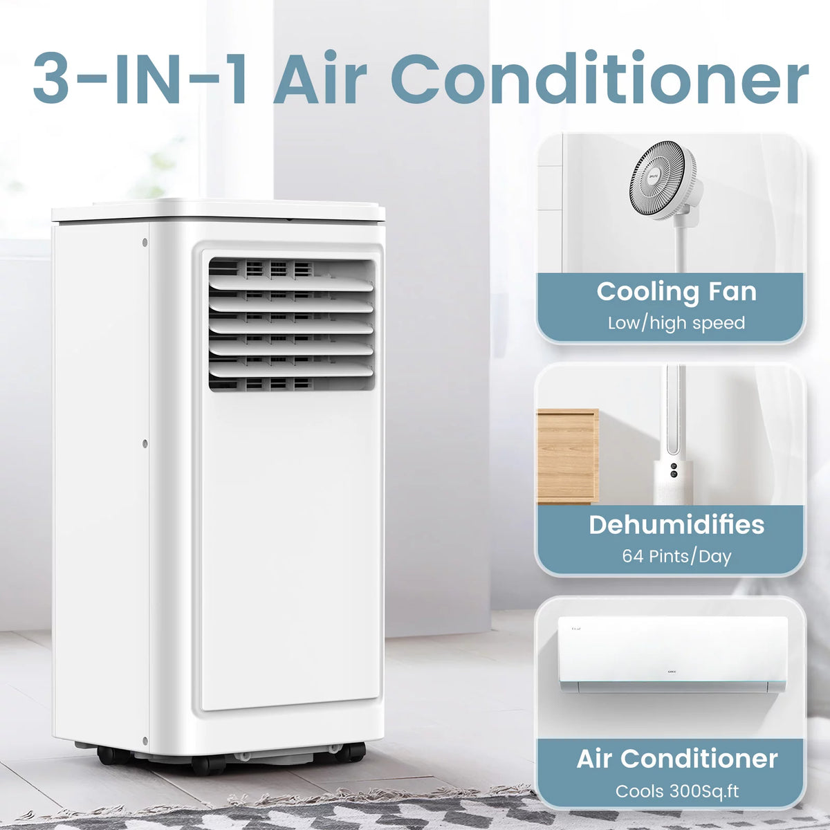 Portable Air Conditioner 5000BTU with Remote H65764