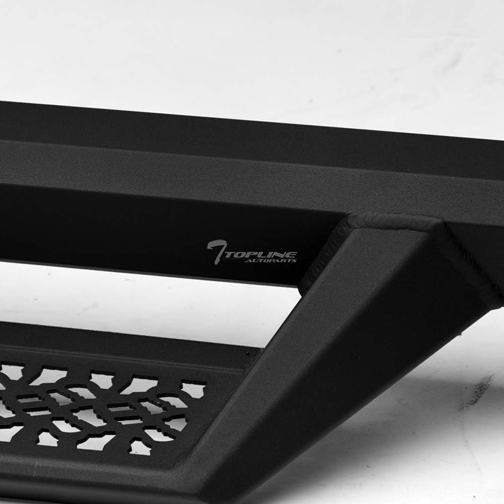 Matte Black Aluminum Hoop Drop Step Side Nerf Bars Running Boards E7016