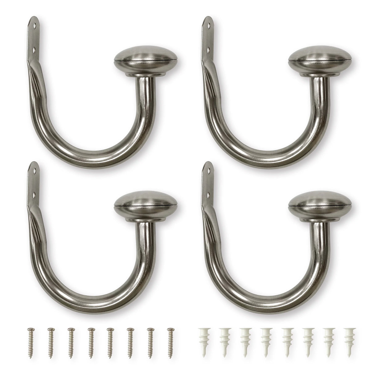 Curtain Holdback 4 Pack Brushed Nickel Y1901