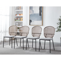 Gray and Black Dining Chairs, Set of 4 U47556