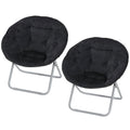 Set of 2 Black Folding Saucer Chair H777152