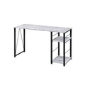 Antique White & Black Wood Writing Desk Y72705