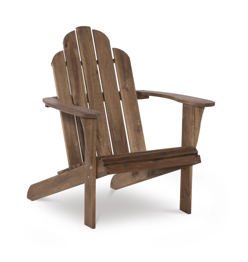 Slatted Wooden Outdoor Chair with Arched High Backrest O2031