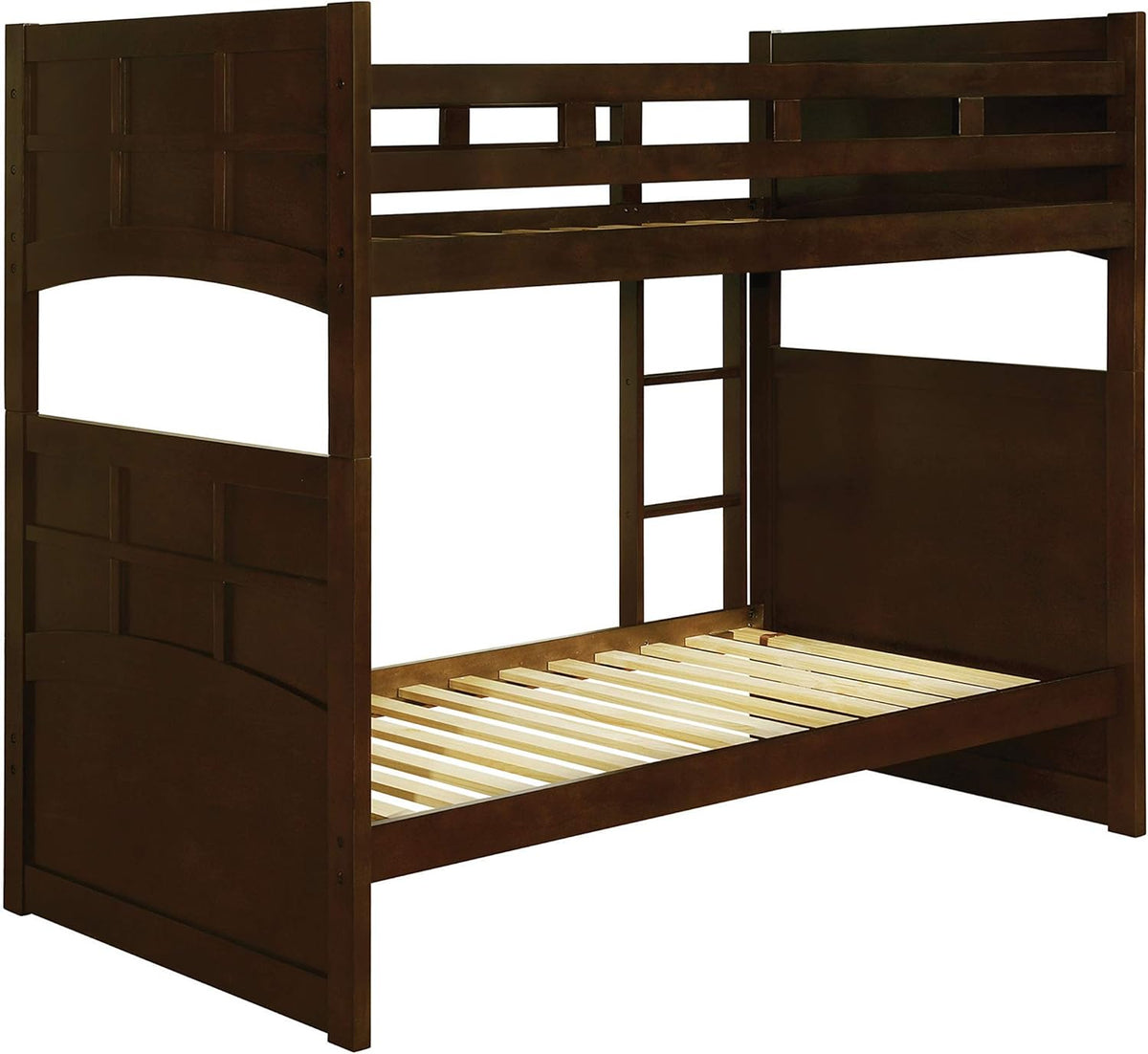 Cappuccino Twin Over Twin Bunk Bed T2733